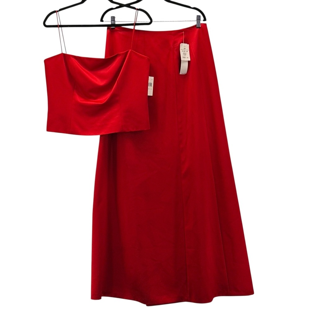 Donna Morgan Party Dress 14 Red Party Eveningwear Cocktail‎ Prom Gala Occasion
